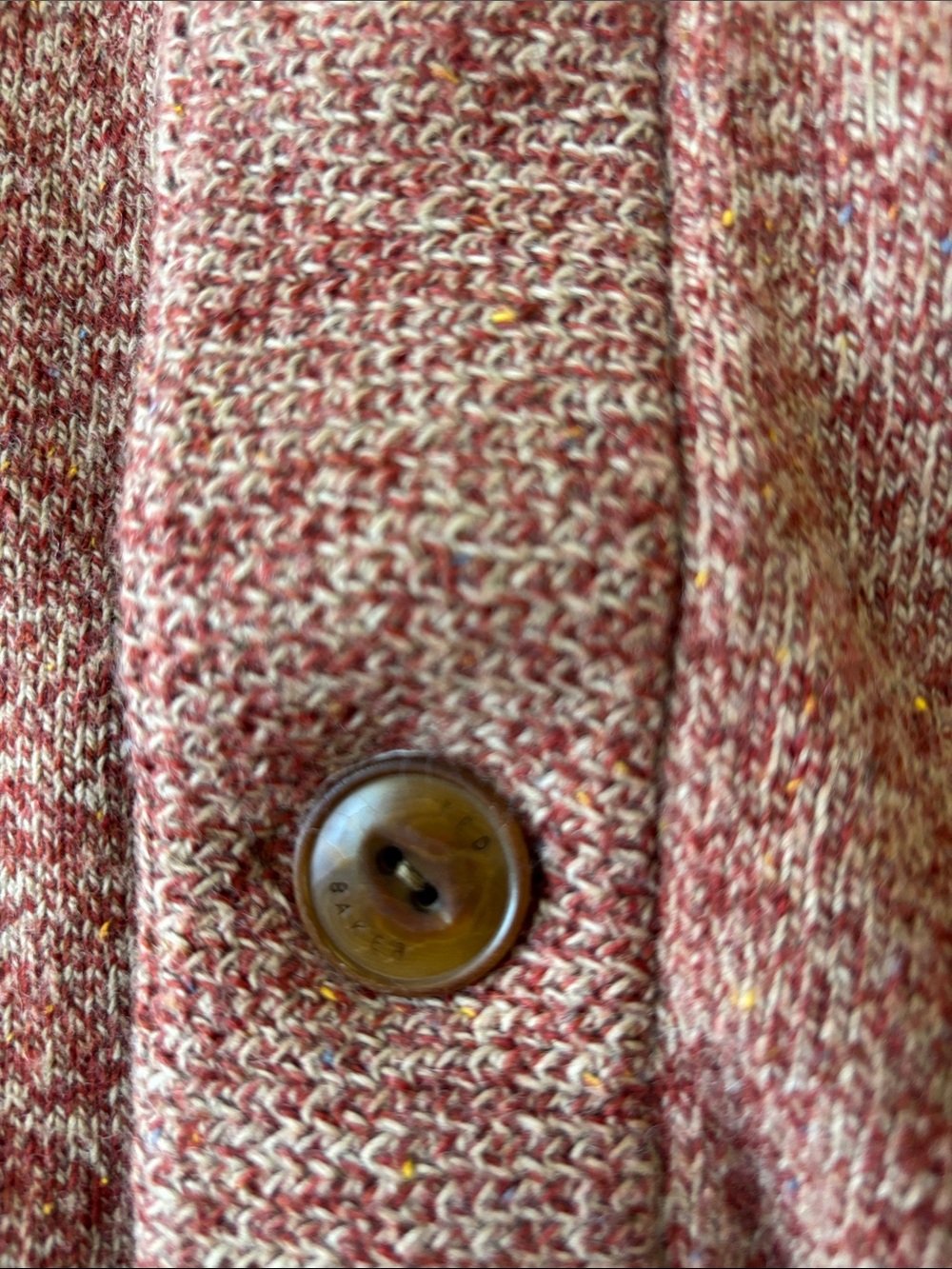 TED BAKER Red/Rust Button Front Cardigan Sweater - Picture 9 of 12